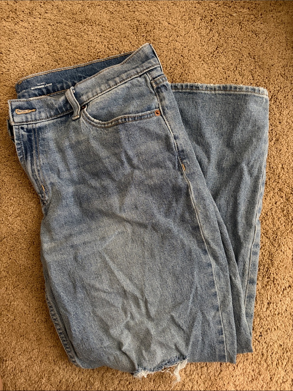 Old Navy Light Blue Mid-Rise Boyfriend Loose Jeans
